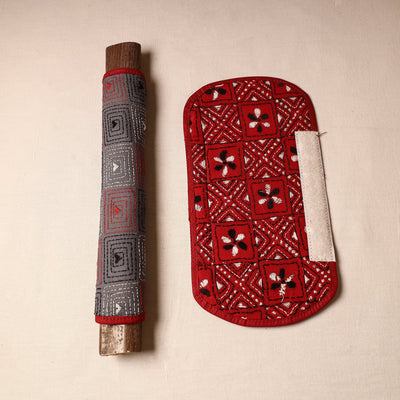 Bengal Kantha Work Handmade Fridge Handle Cover (Set of 2) 21