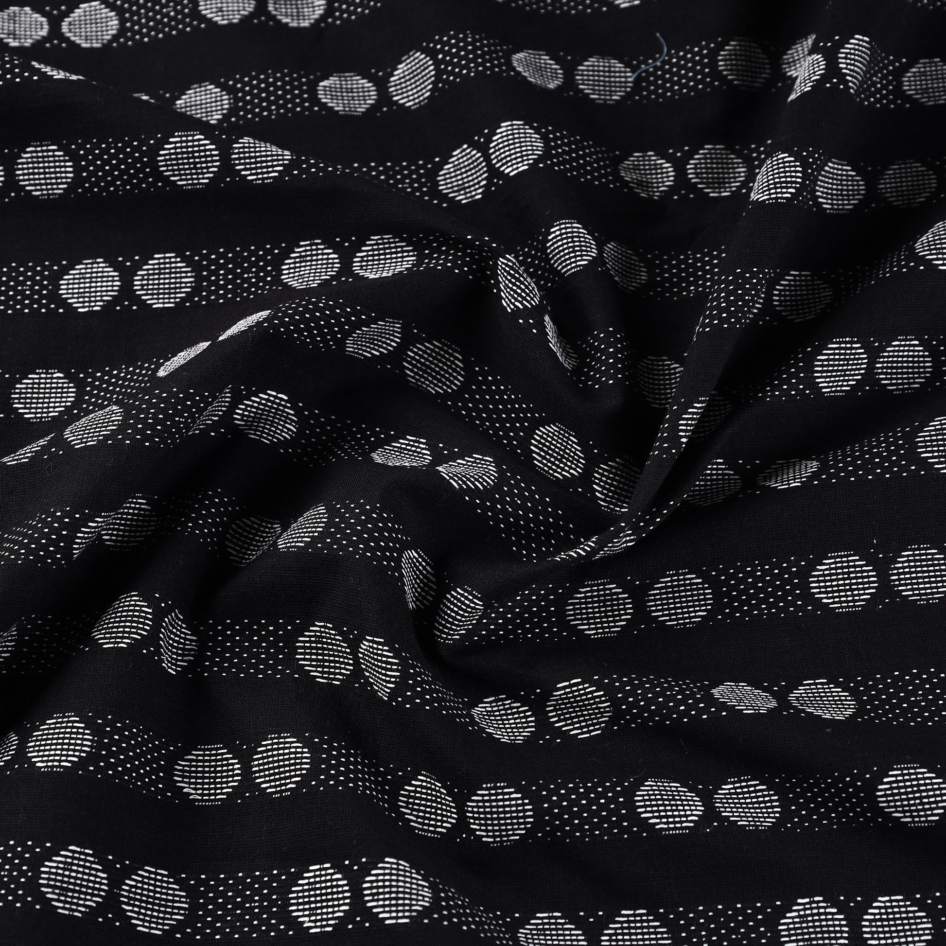 Black - Prewashed Cotton Jacquard Fabric 11