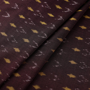 Brown - Mercerised Cotton Pochampally Ikat Fabric 04
