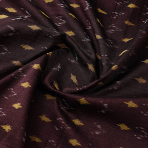 Brown - Mercerised Cotton Pochampally Ikat Fabric 04