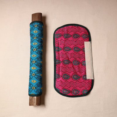 Bengal Kantha Work Handmade Fridge Handle Cover (Set of 2) 31