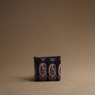 Black - Handmade Cotton Multipurpose Utility Pouches (set of 3) 22