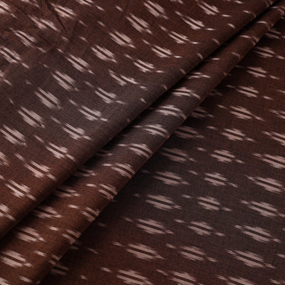 Brown - Mercerised Cotton Pochampally Ikat Fabric 07