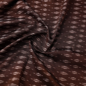 Brown - Mercerised Cotton Pochampally Ikat Fabric 07