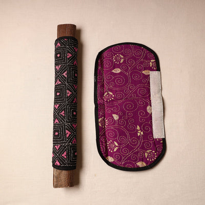 Bengal Kantha Work Handmade Fridge Handle Cover (Set of 2) 36