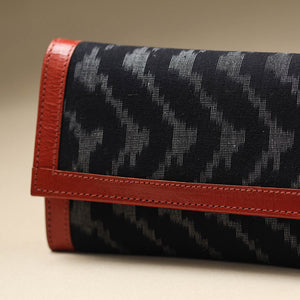 Black - Handcrafted Ikat Weave Leather Wallet