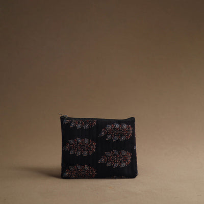 Black - Handmade Cotton Multipurpose Utility Pouches (set of 3) 29