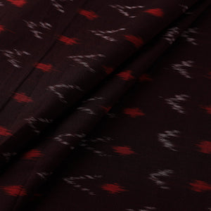 Brown - Mercerised Cotton Pochampally Ikat Fabric 15
