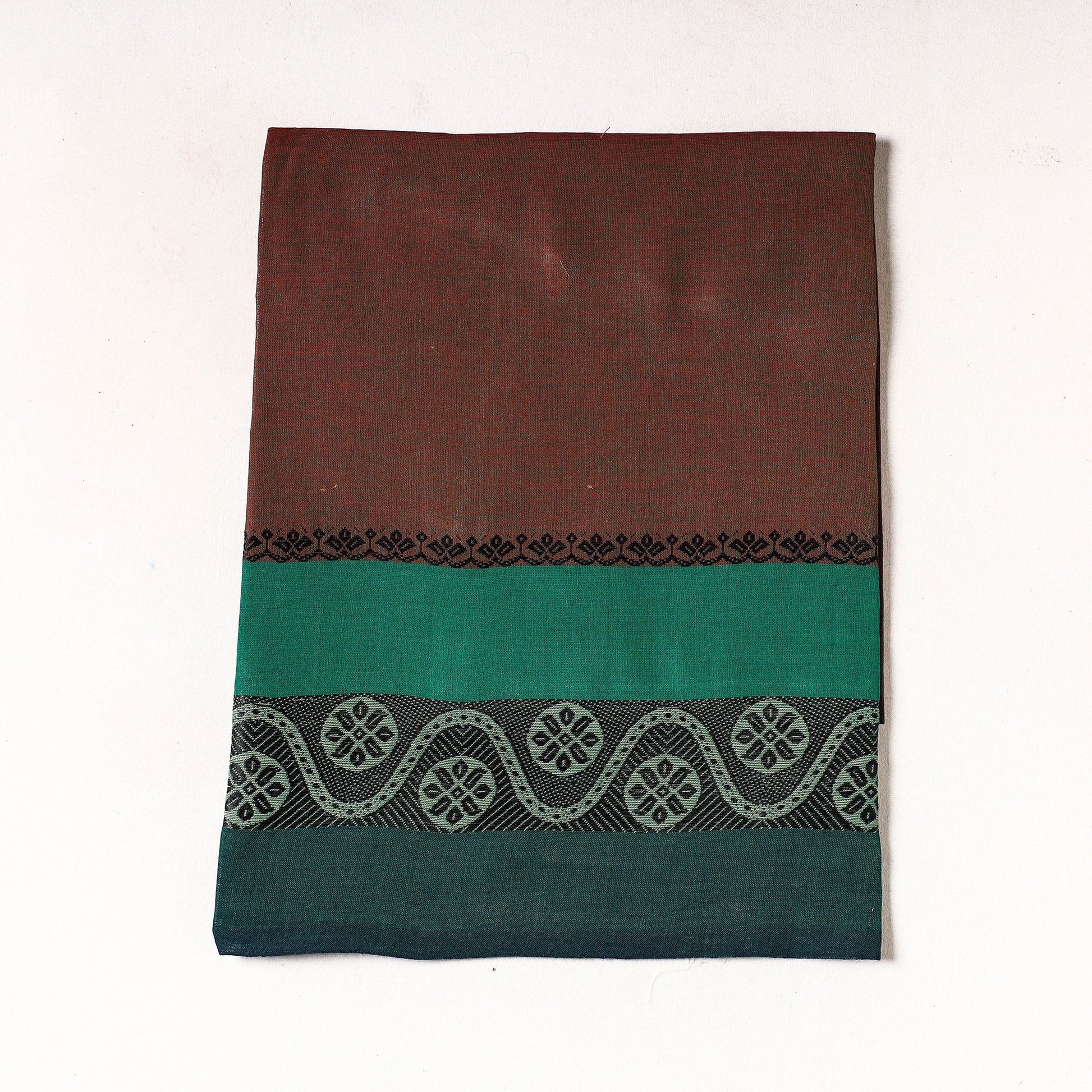 Brown - Kanchipuram Cotton Precut Fabric (1 Meter)