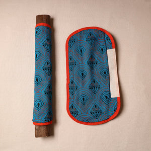 Blue - Bengal Kantha Work Handmade Fridge Handle Cover (Set of 2) 49