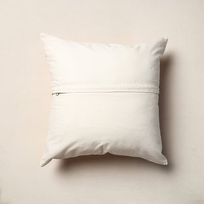 Blue - Block Print Cotton Sanganeri Cushion Cover (16 x 16 in)