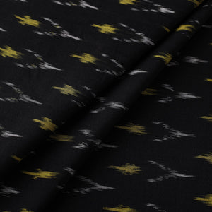 Black - Mercerised Cotton Pochampally Ikat Fabric 21