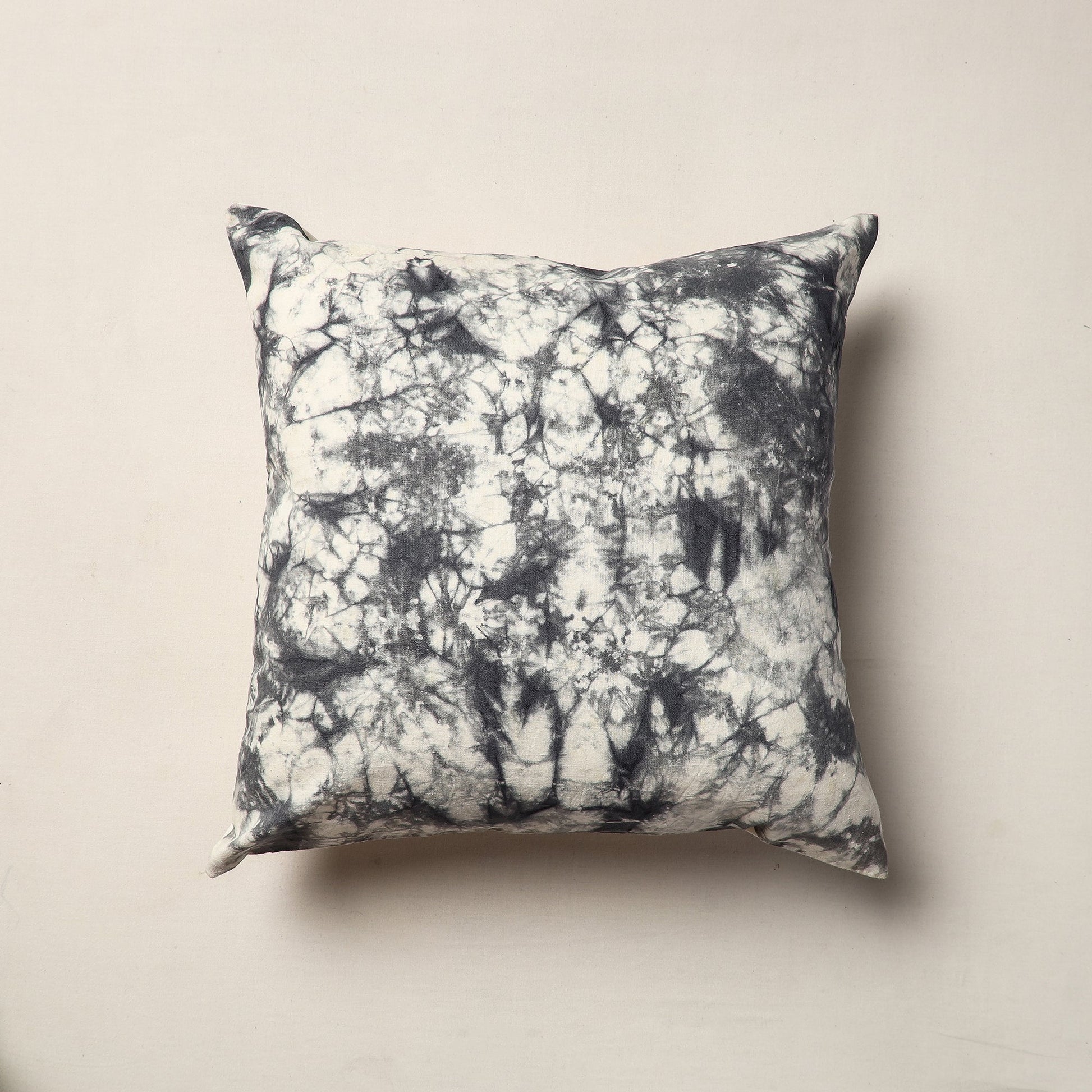 Black - Tie & Dye Cotton Shibori Cushion Cover
