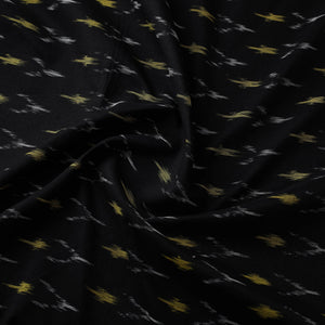 Black - Mercerised Cotton Pochampally Ikat Fabric 21