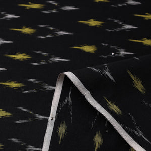 Black - Mercerised Cotton Pochampally Ikat Fabric 21