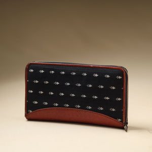 Black - Handcrafted Jacquard Weave Leather Wallet