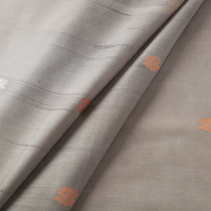 Brown - Godavari Jamdani Multicolor Lotus Thread Buti Handloom Cotton Fabric