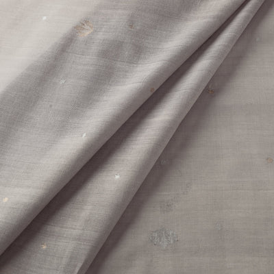 Brown - Godavari Jamdani Pan Zari Buti Handloom Cotton Fabric