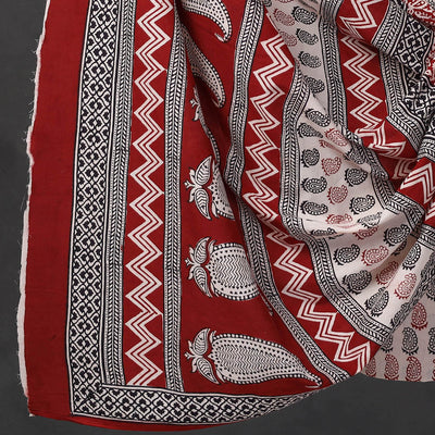 Beige - 3pc Bagh Print Cotton Dress Material Set 99