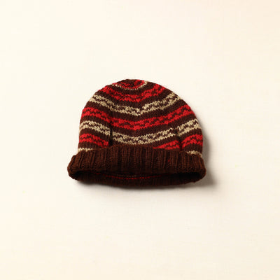 Brown - Kumaun Hand Knitted Woolen Cap