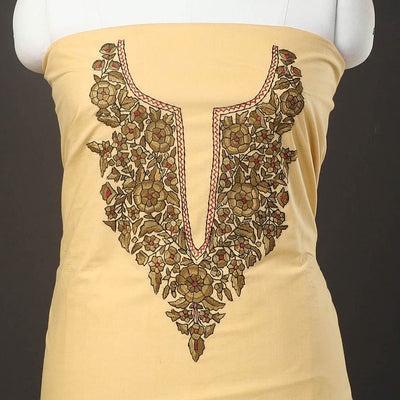 Kashida Hand Embroidery Cotton Kurta Material (2.6m) 04