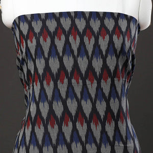 Blue - 2pc Pochampally Ikat Weave Handloom Cotton Suit Material Set