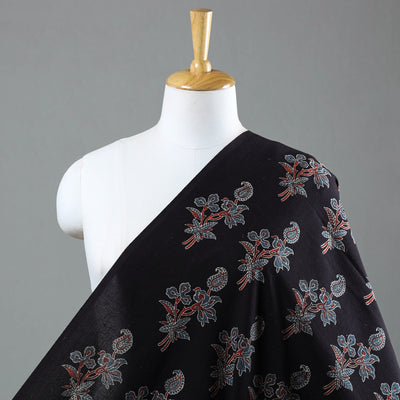 Black - Natural Dyed Cotton Ajrakh Print Fabric 54