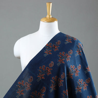 Blue - Ajrakh Block Printed Cotton Fabric 62