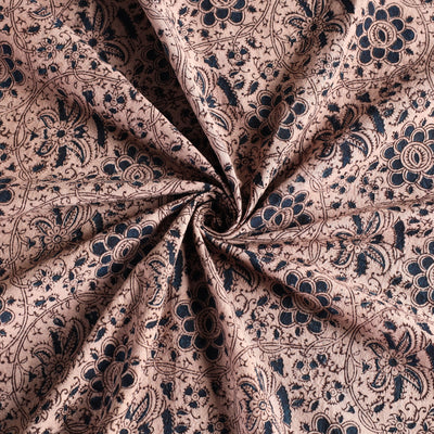 Beige - Original Pedana Kalamkari Block Printed Cotton Table Cover (46 x 43 in)