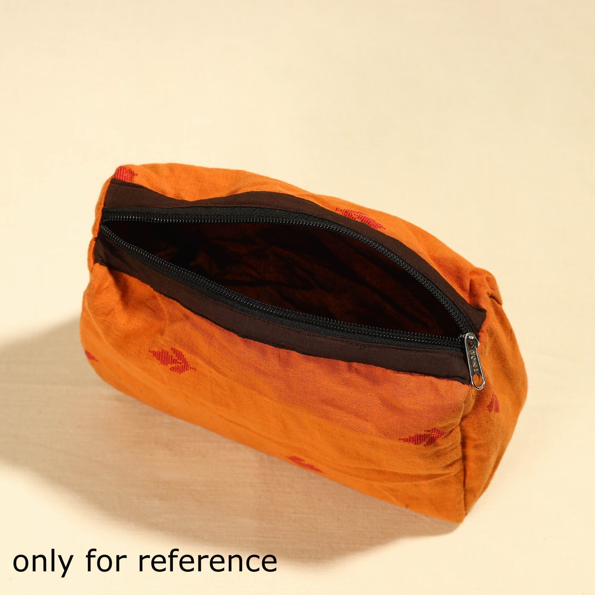 Beige - Jacquard Cotton Toiletry Pouch