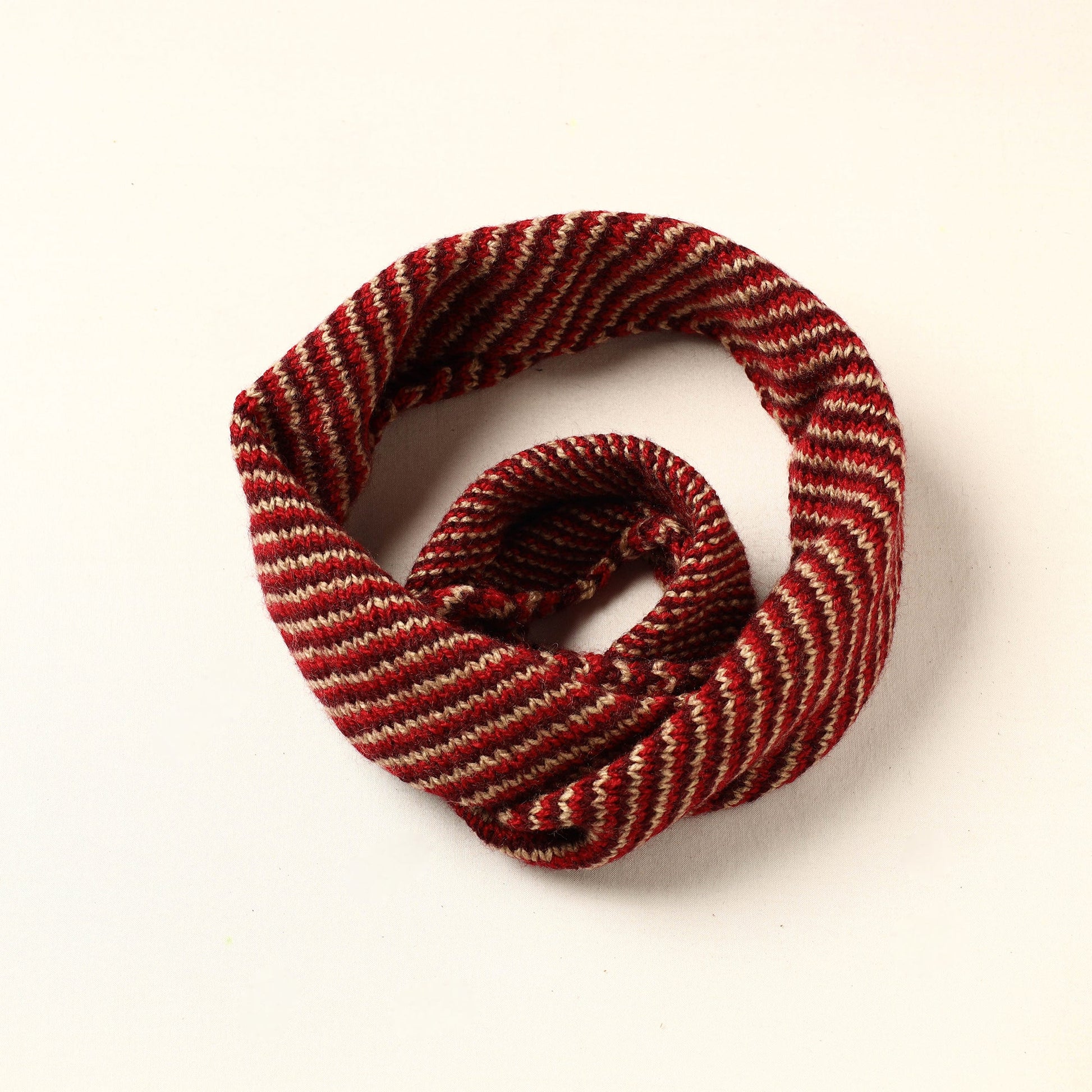 Brown - Kumaun Hand Knitted Woolen Neck Warmer