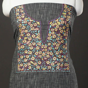 Kashida Hand Embroidery Cotton Kurta Material (2.45m) 31