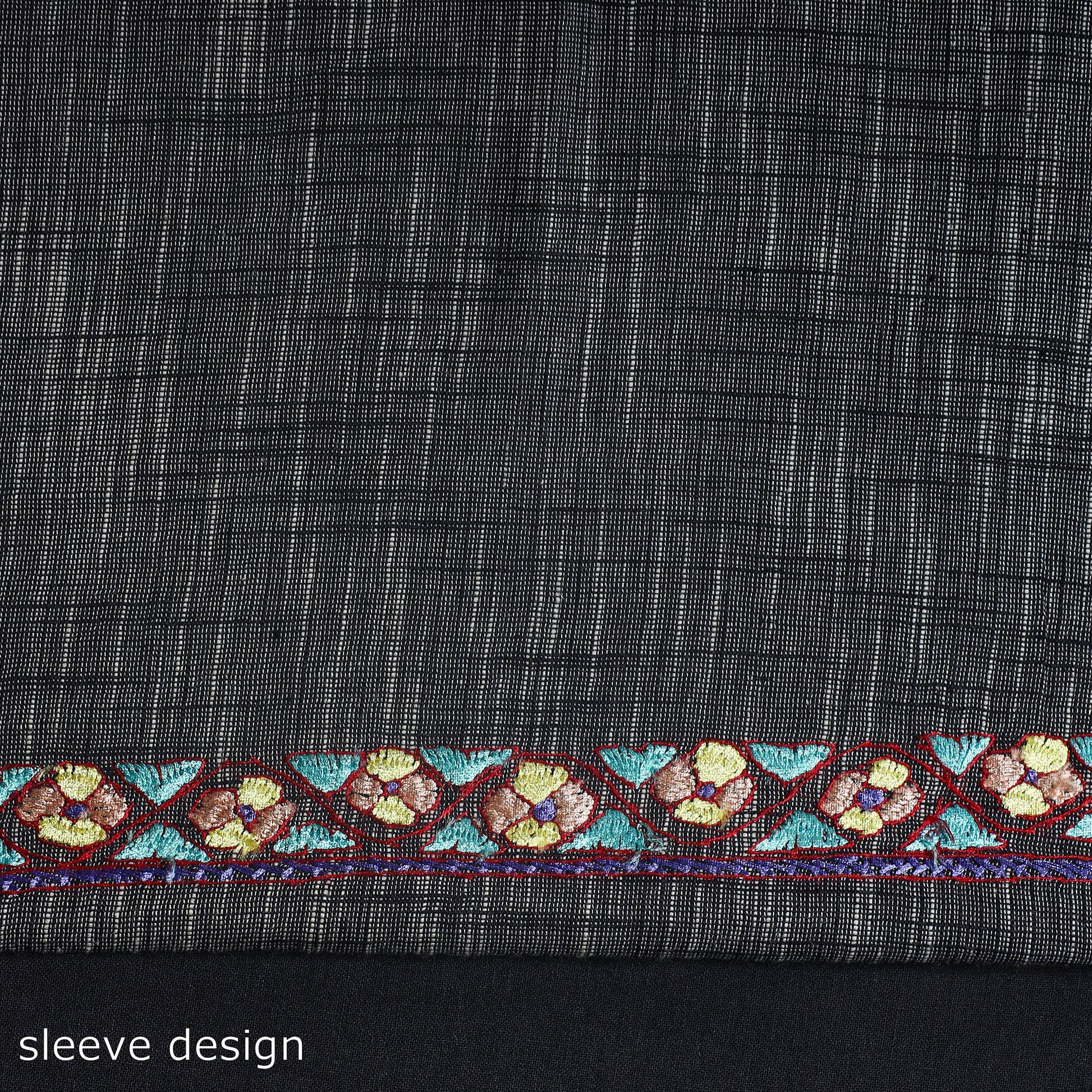 Kashida Hand Embroidery Cotton Kurta Material (2.45m) 31