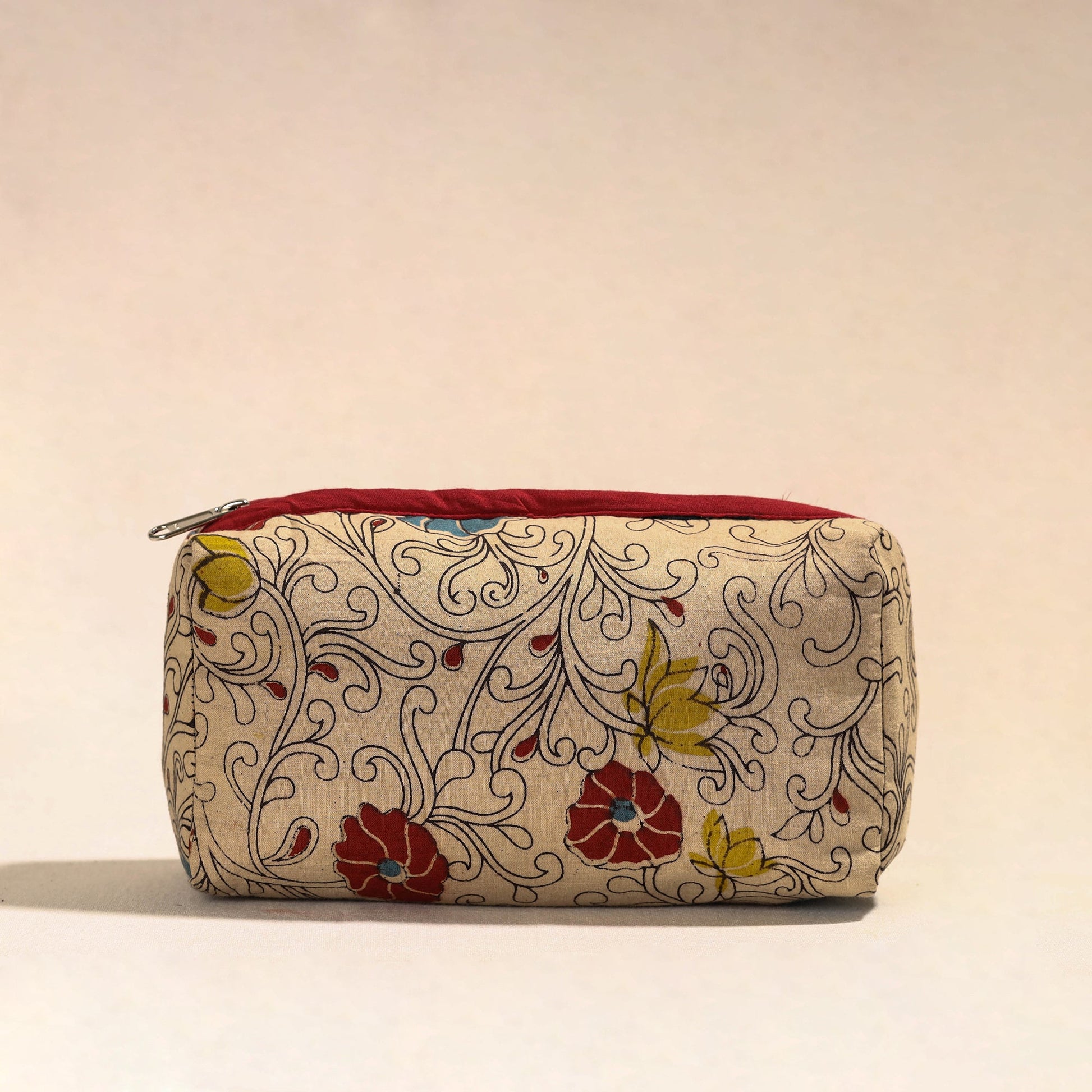 Beige - Handmade Cotton Toiletry Pouch 08