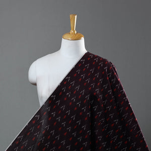 Brown - Mercerised Cotton Pochampally Ikat Fabric 15