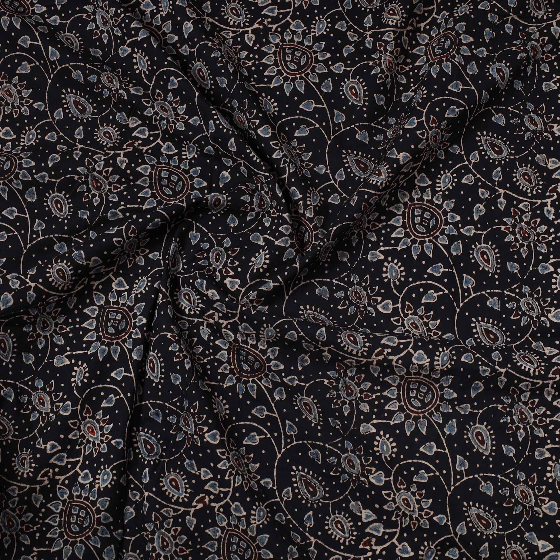 Ajrakh Block Printed Cotton Precut Fabric 05