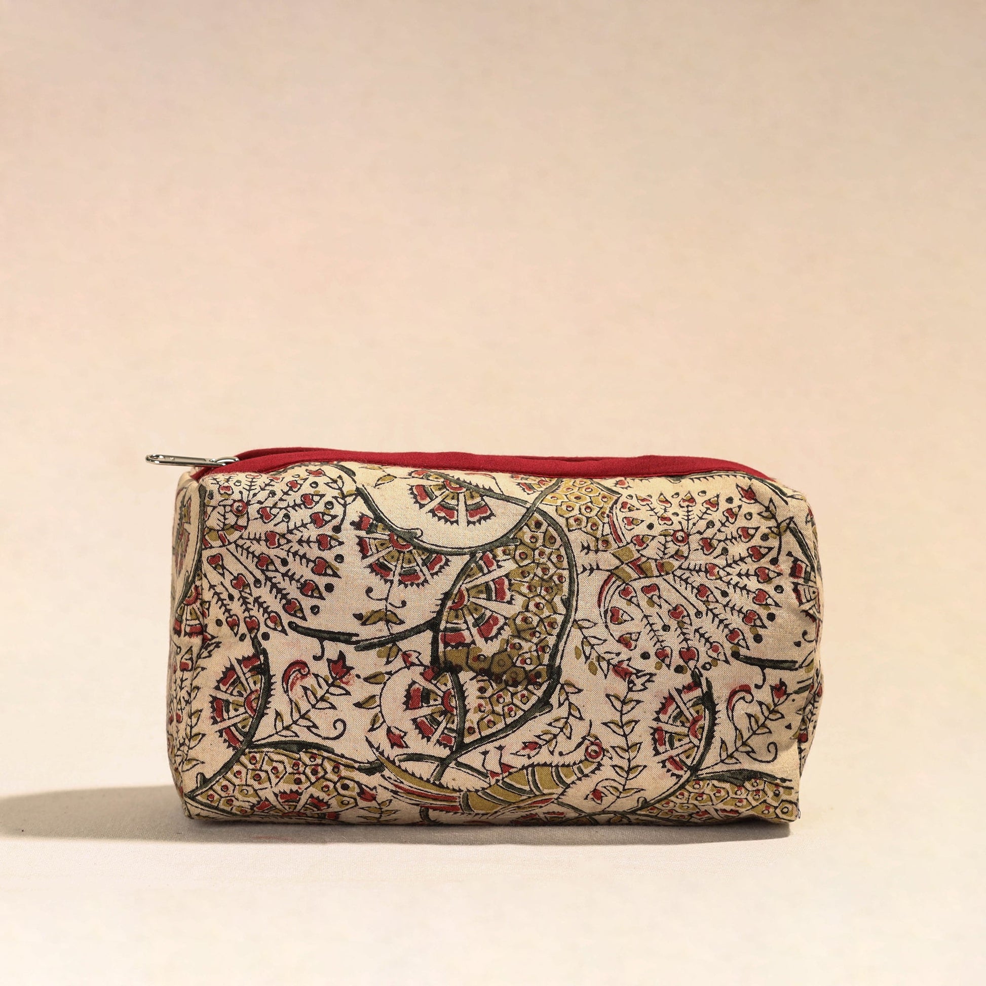 Beige - Handmade Cotton Toiletry Pouch 18