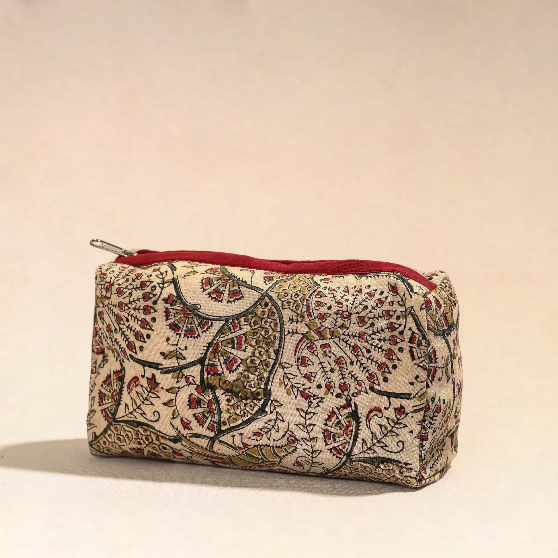 Beige - Handmade Cotton Toiletry Pouch 18