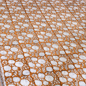 Brown - Block Print Cotton Single Sanganeri Bed Sheet 13