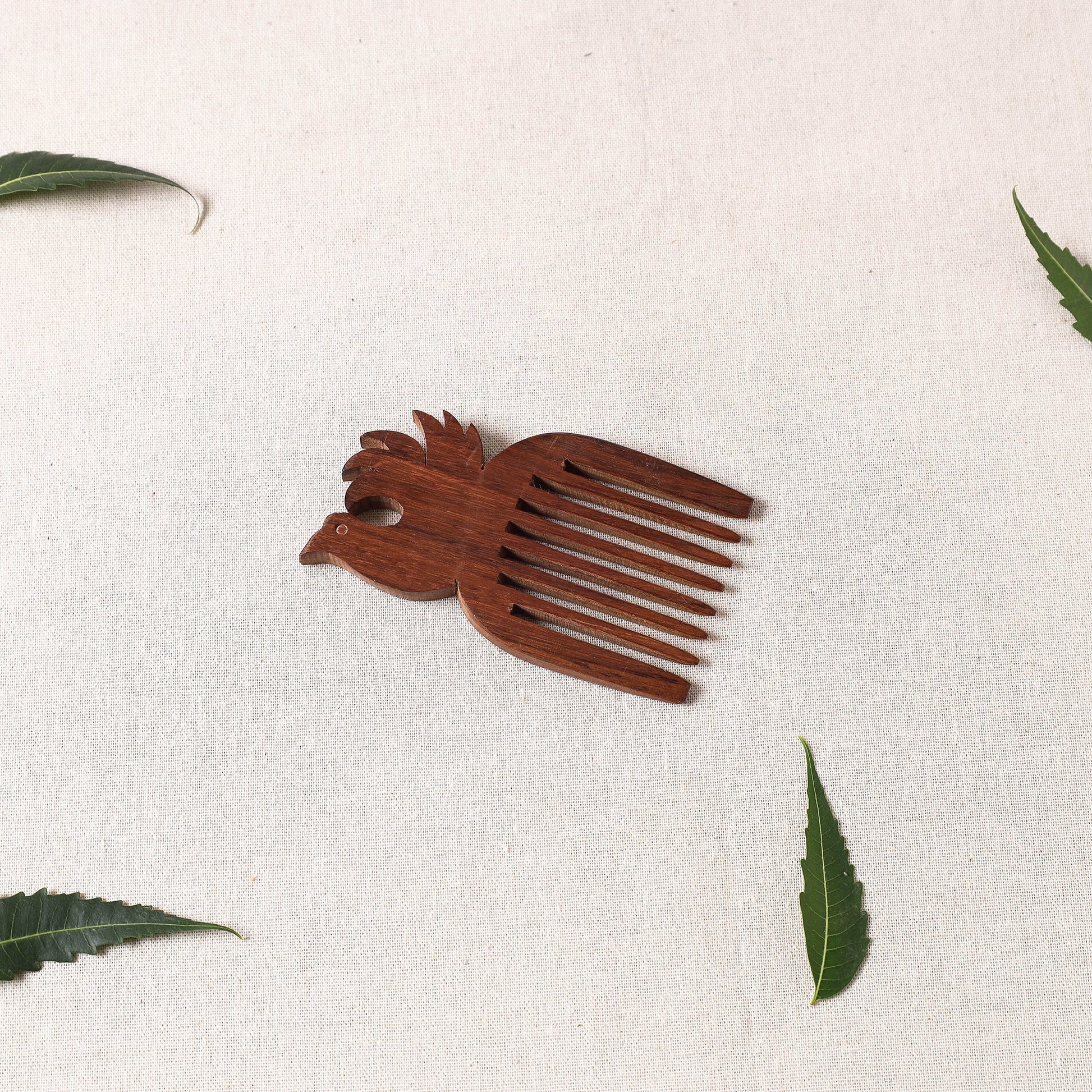 Bijnor Hand Carved Steam Beech Wood Comb (Small)