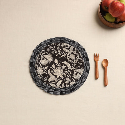 Black - Handcrafted Cotton Round Pot Holder 03