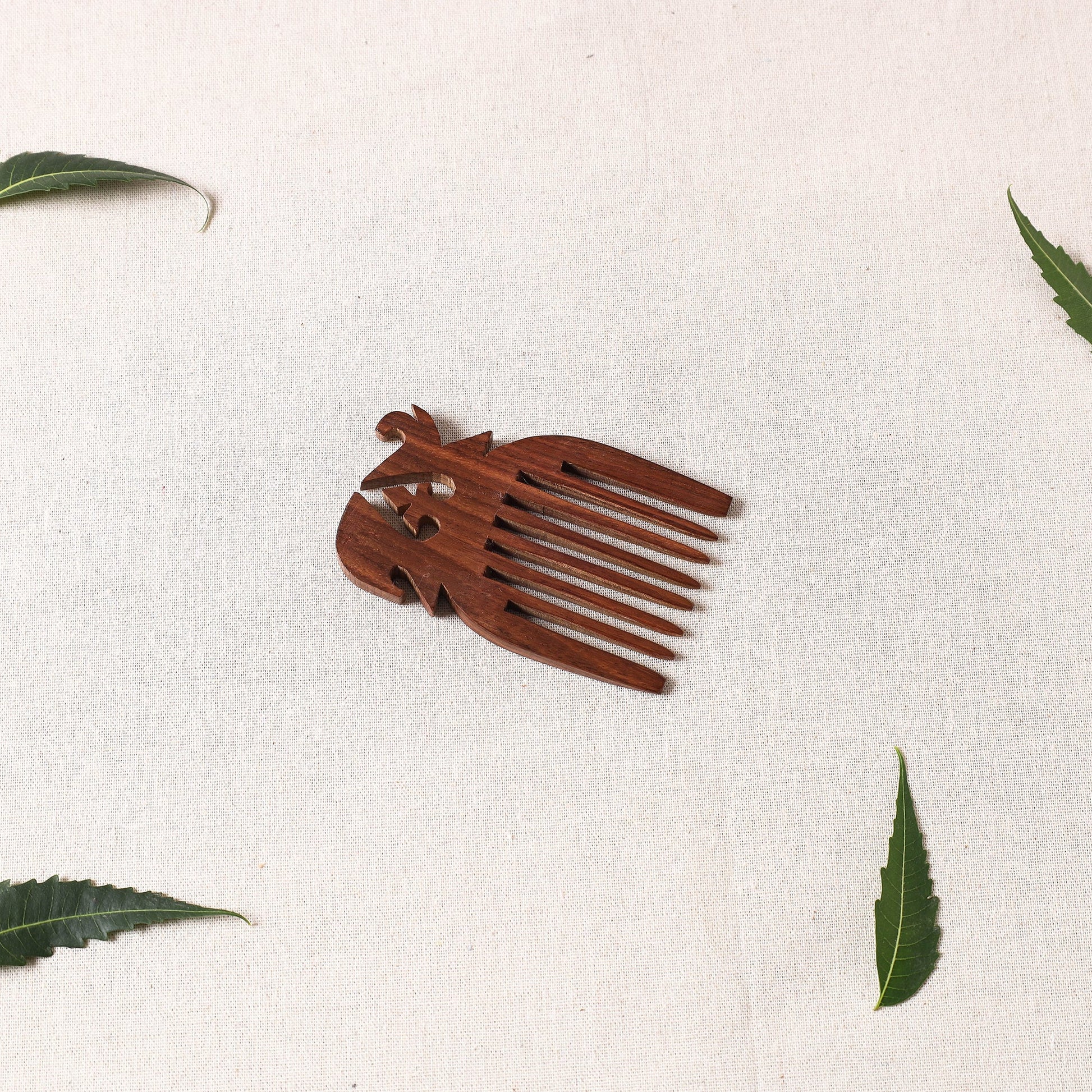 Bijnor Hand Carved Steam Beech Wood Comb (Small)