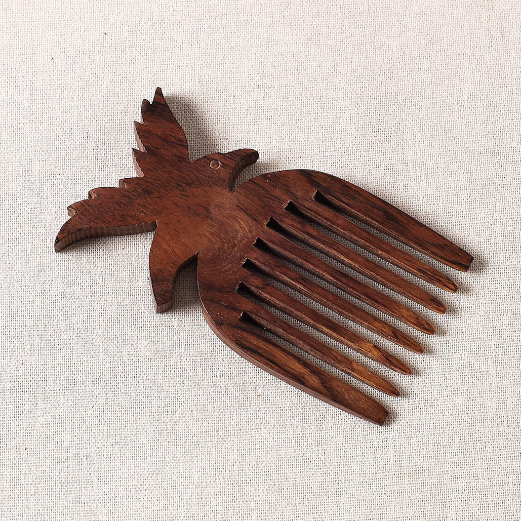 Bijnor Hand Carved Steam Beech Wood Comb (Small)
