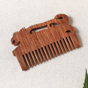 Bijnor Hand Carved Sheesham Wood Comb (Medium)