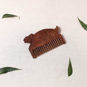 Bijnor Hand Carved Sheesham Wood Comb (Medium)