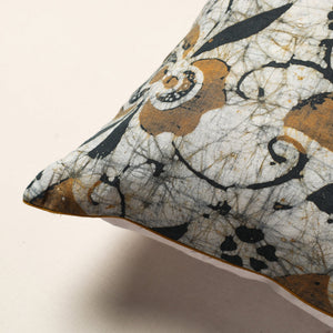 Brown - Pure Cotton Hand Batik Cushion Cover (18 x 18 in)