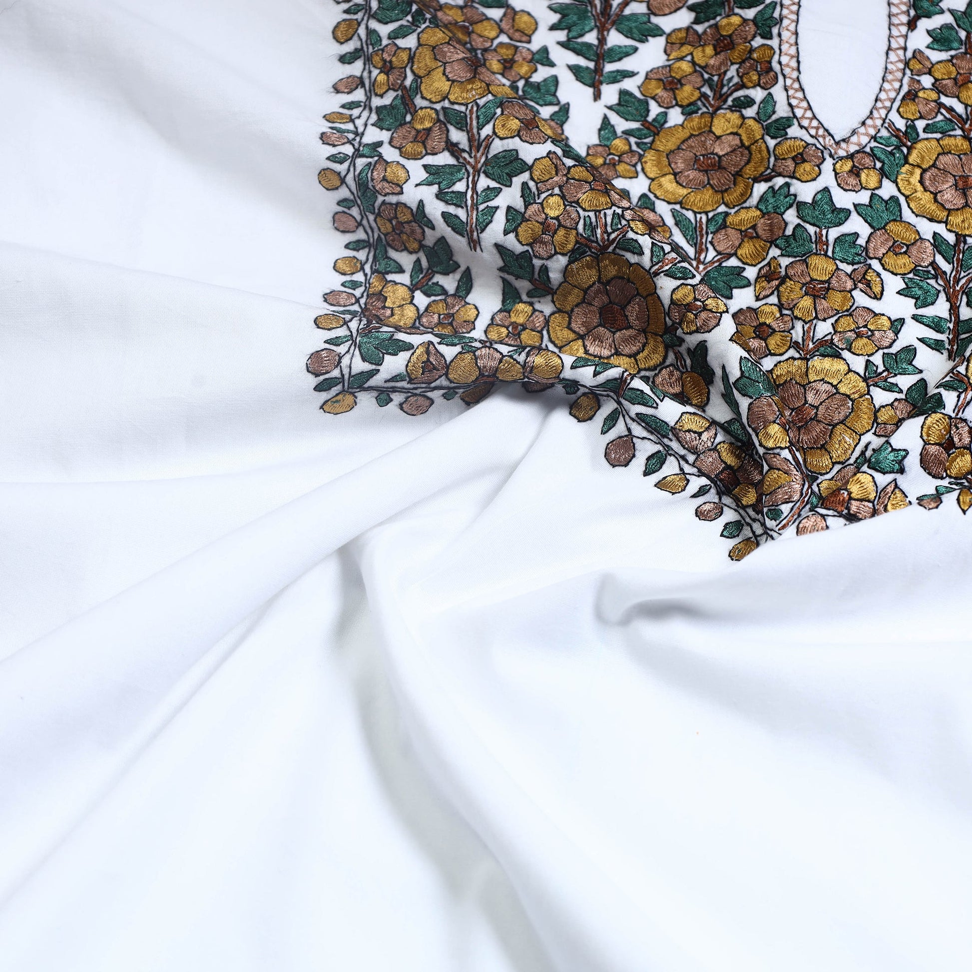 2pc Kashida Hand Embroidery Cotton Dress Material 58