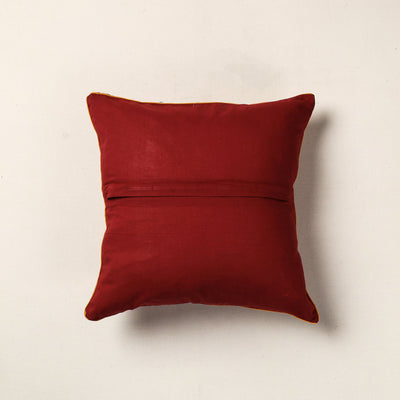 Brown - Hand Batik Printed Cotton Cushion Cover (16 x 16 in)