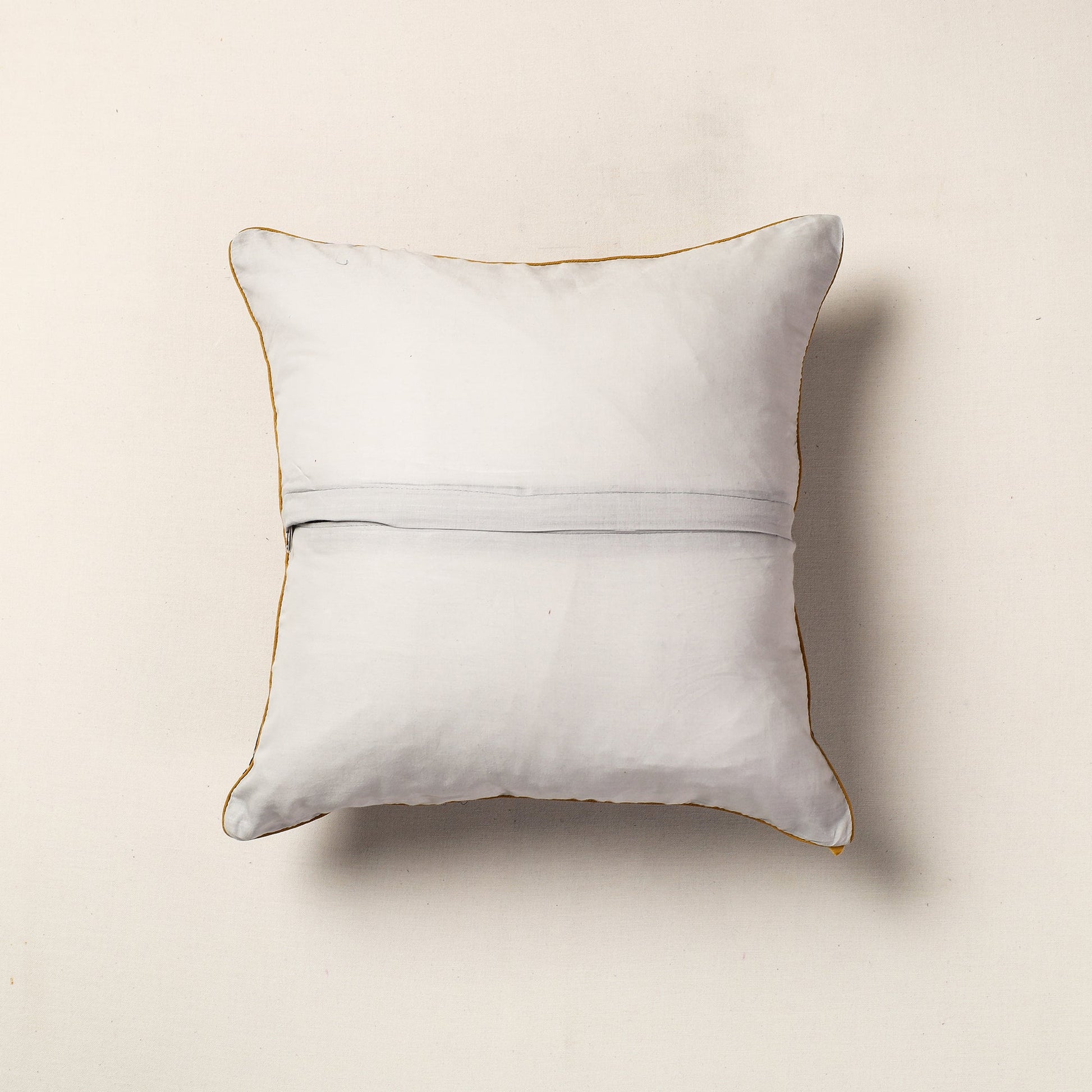 Brown - Hand Batik Printed Cotton Cushion Cover (16 x 16 in)