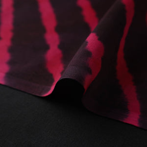 Black - Multicolour Leheriya Tie-Dye Chanderi Silk Fabric 14